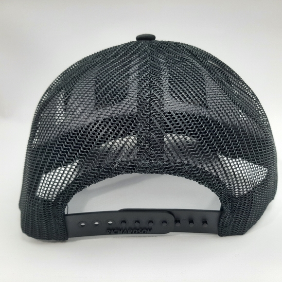 King Ranch Richardson 112 Trucker Mesh Snapback Hat Cap Black Embroidered - Picture 4 of 4